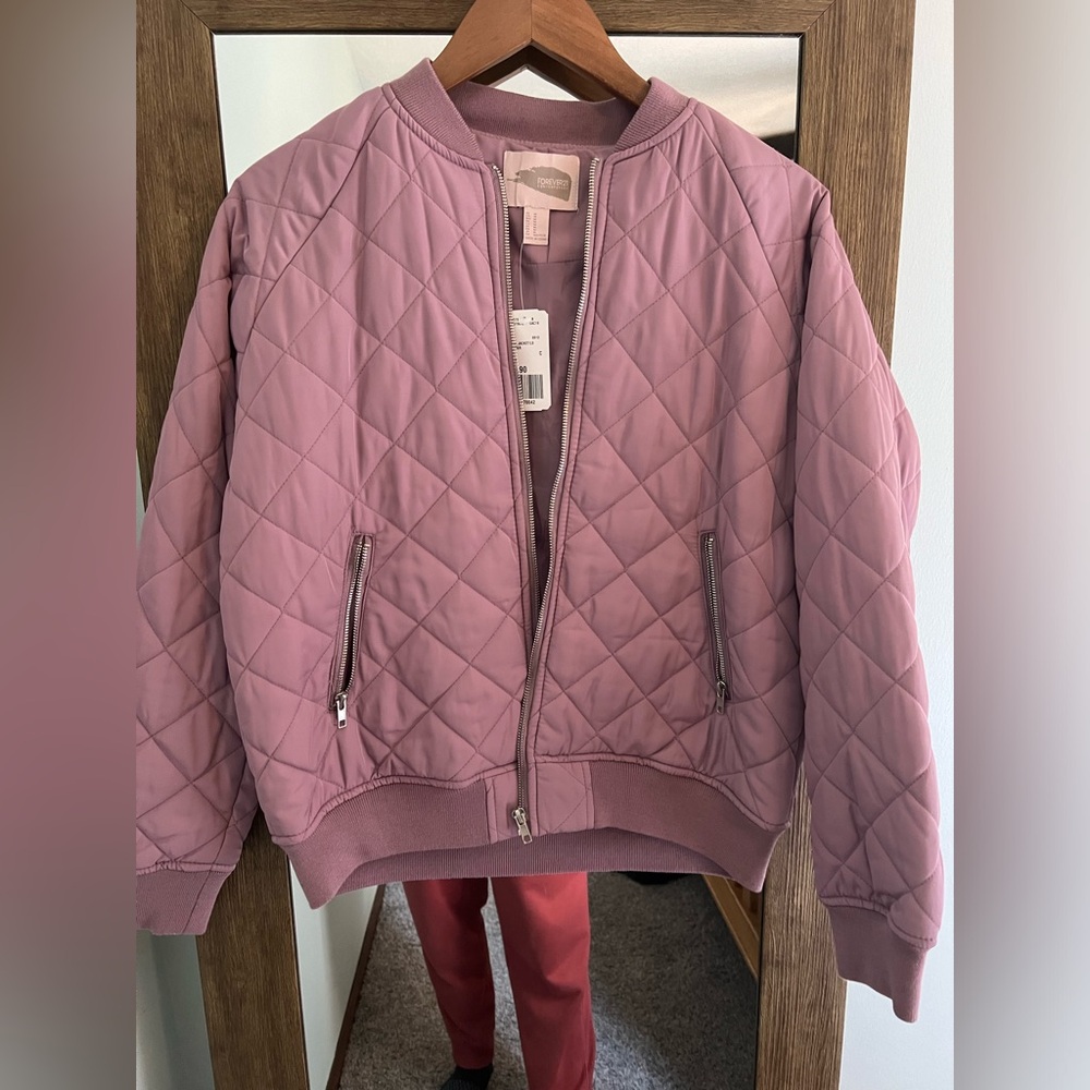 Forever 21 Mauve Bomber Jacket